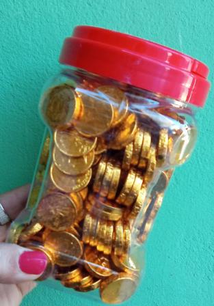 Monedas de chocolate